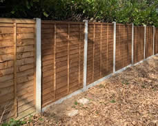 Waney edge garden fence panel